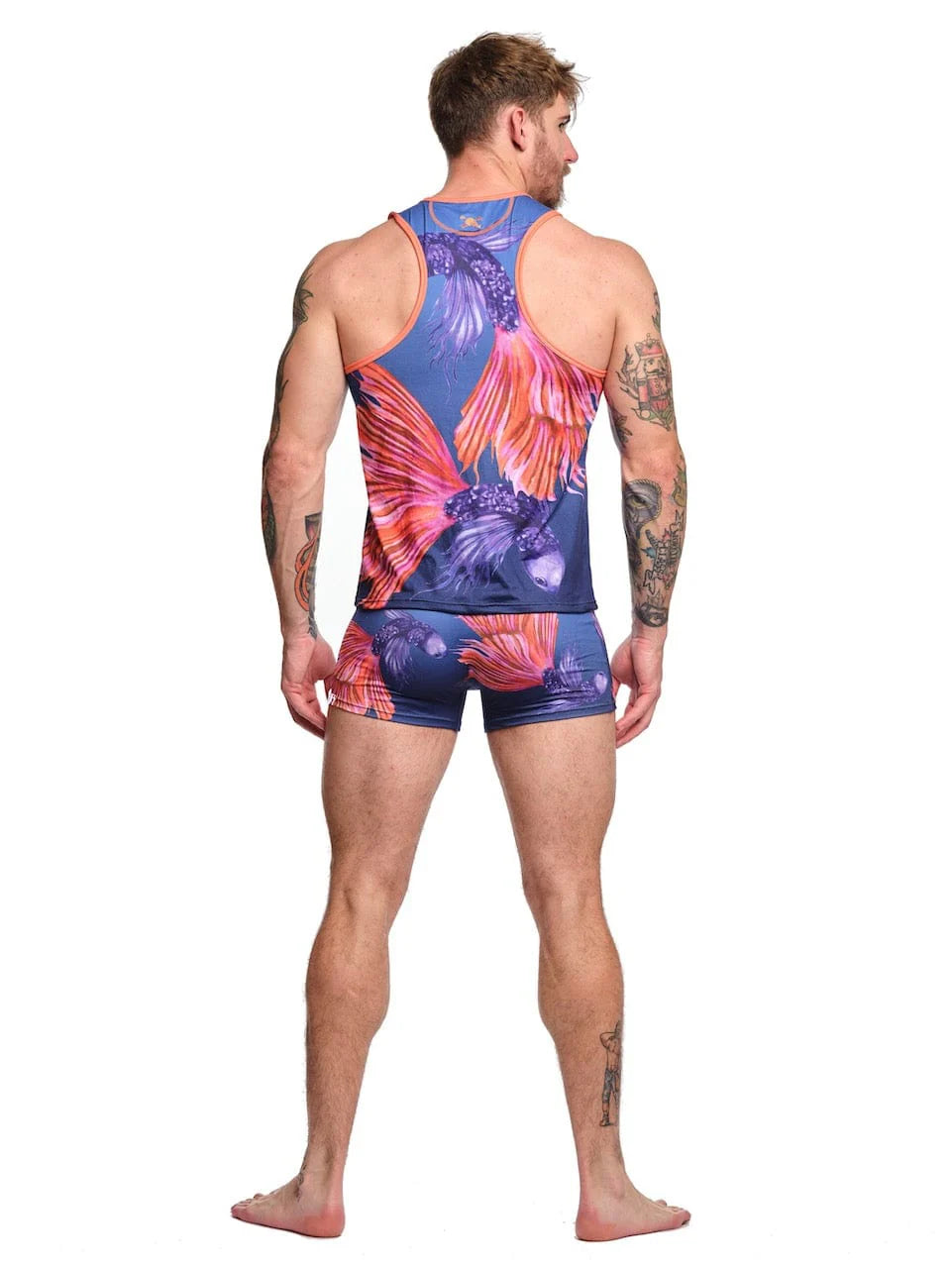 Skull & Bones Fighting Fish Tank Top