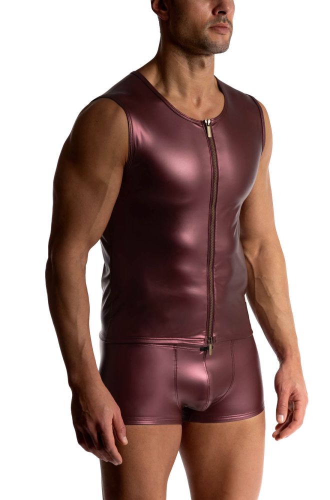MANSTORE Bordeaux Zipped Vest