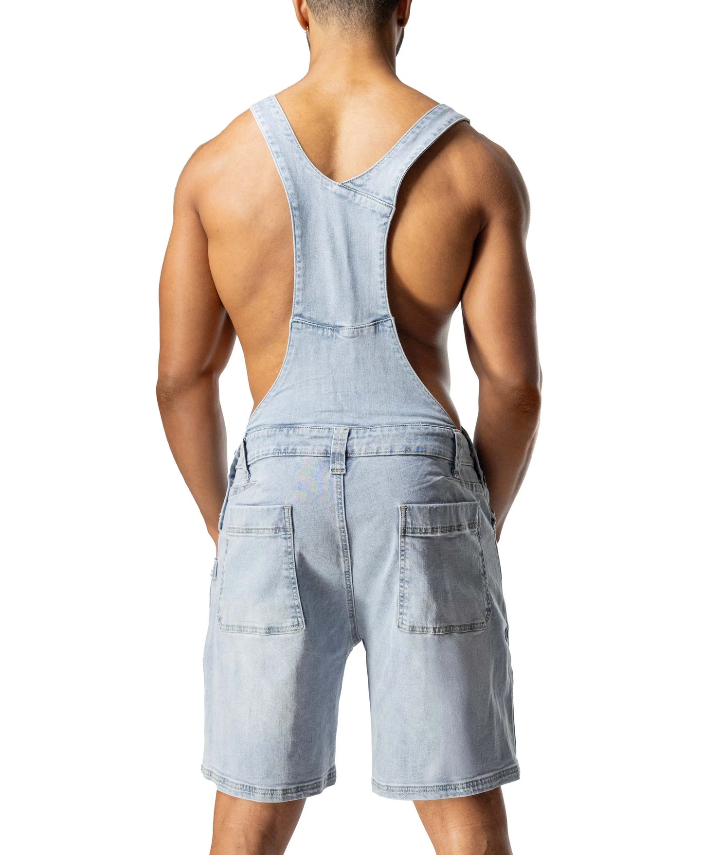 Nasty Pig Overall Short Pale Blue