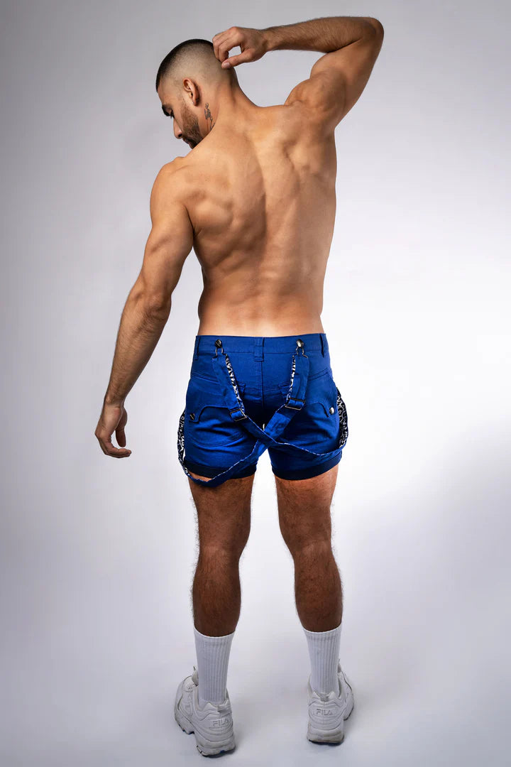 Tiger Horse Jungle Collection Suspender Short w/ Leopard Print Lining
