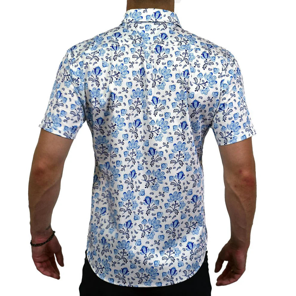 Assassin Stretch Cotton Short Sleeve Button Down Shirt