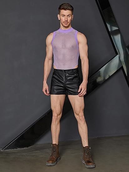 Fishnet Mock Neck Body Suit