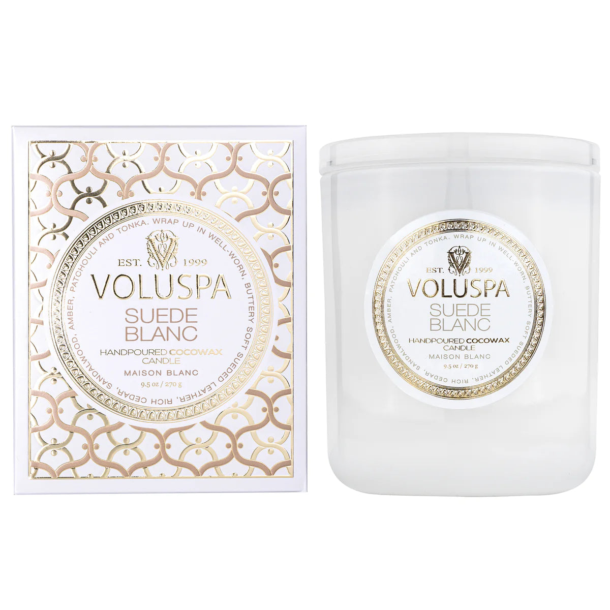 Voluspa Suede Blanc Candles