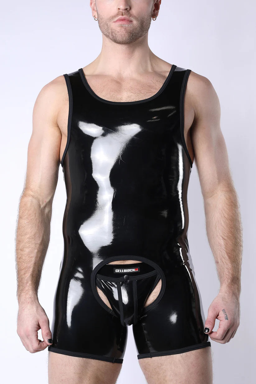 CELLBLOCL13 Black Chrome Singlet Chaps