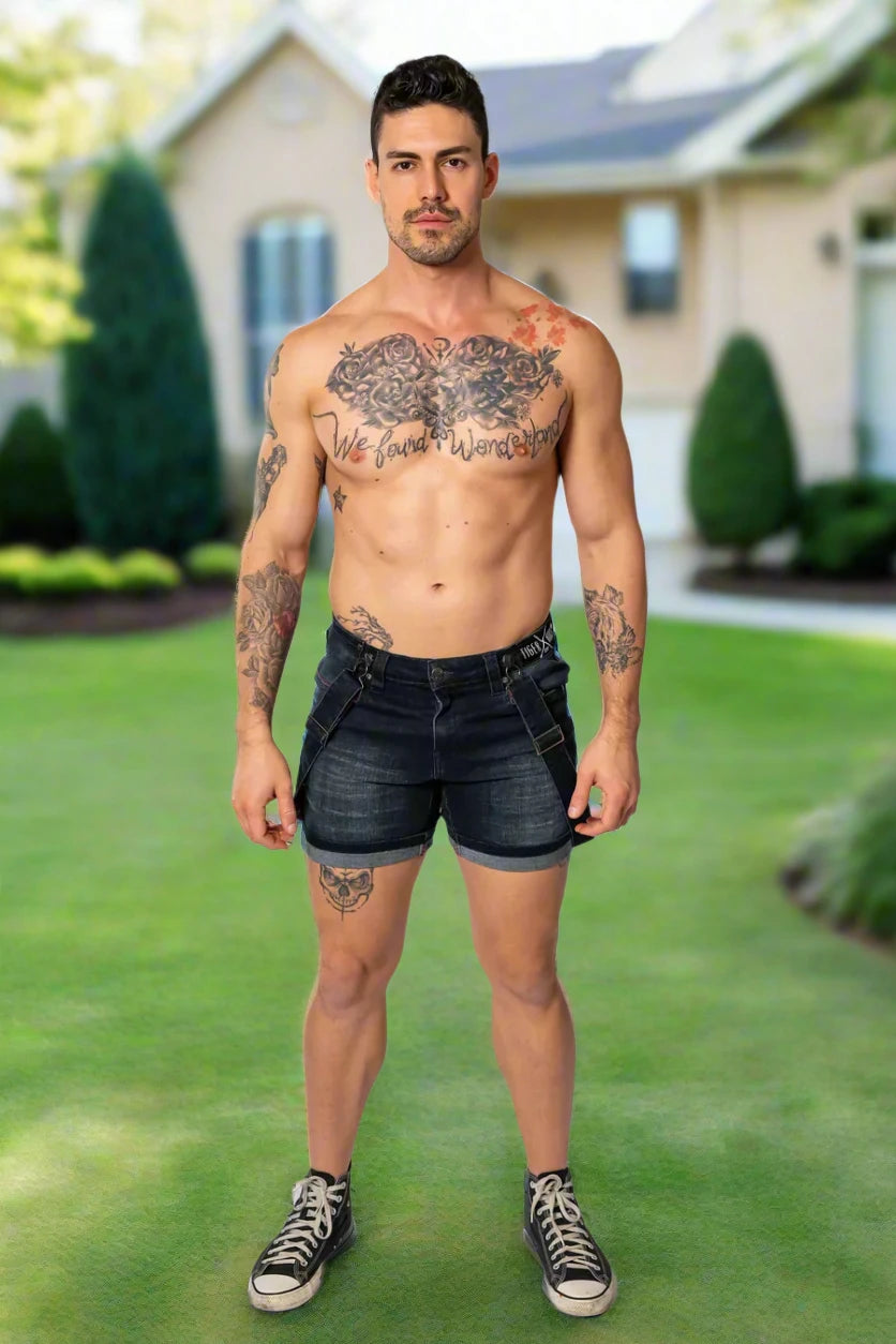 Tiger Horse Homar Suspender Shorts