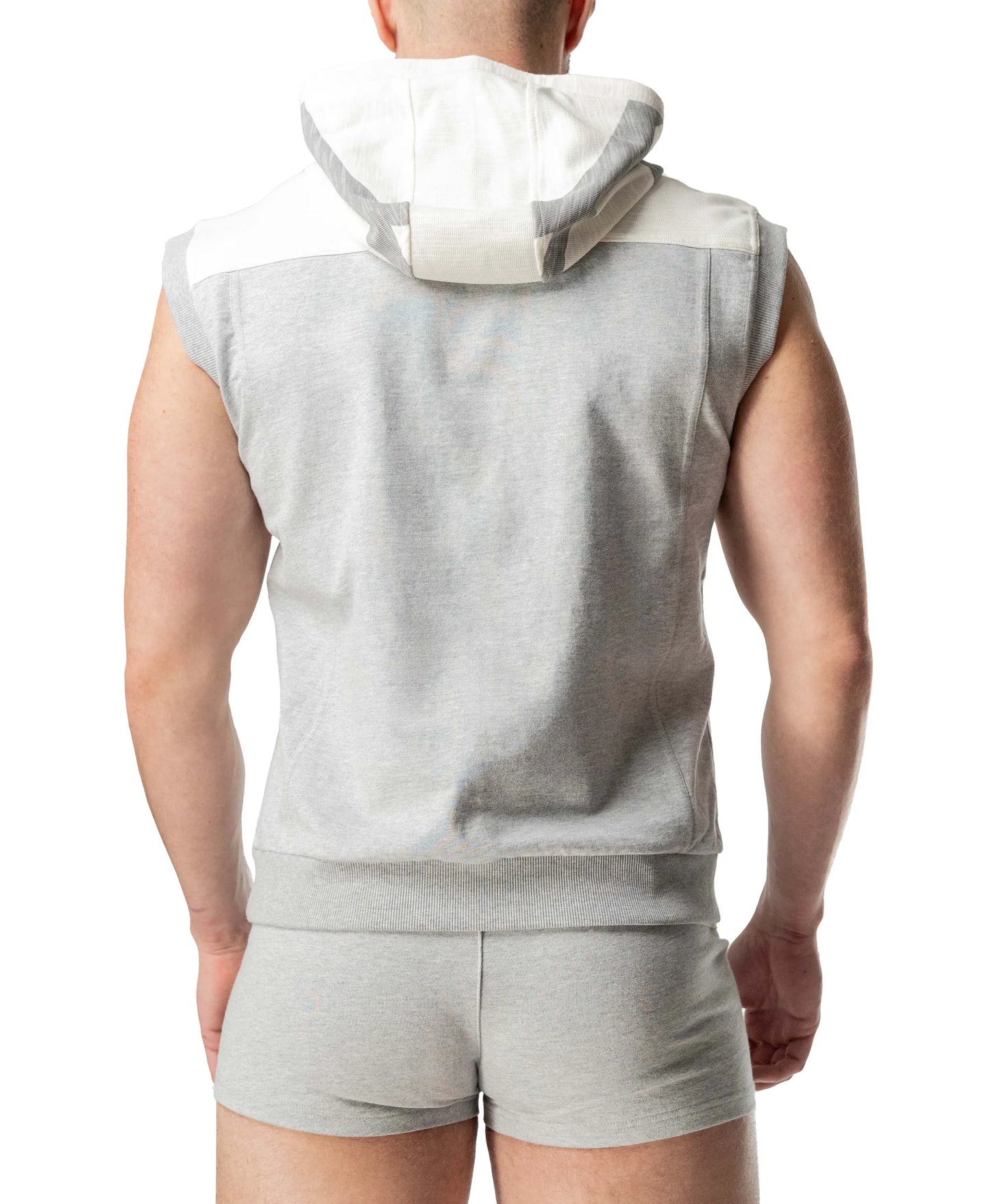 Nasty Pig Dual Sleeveless Hoodie Heather Grey