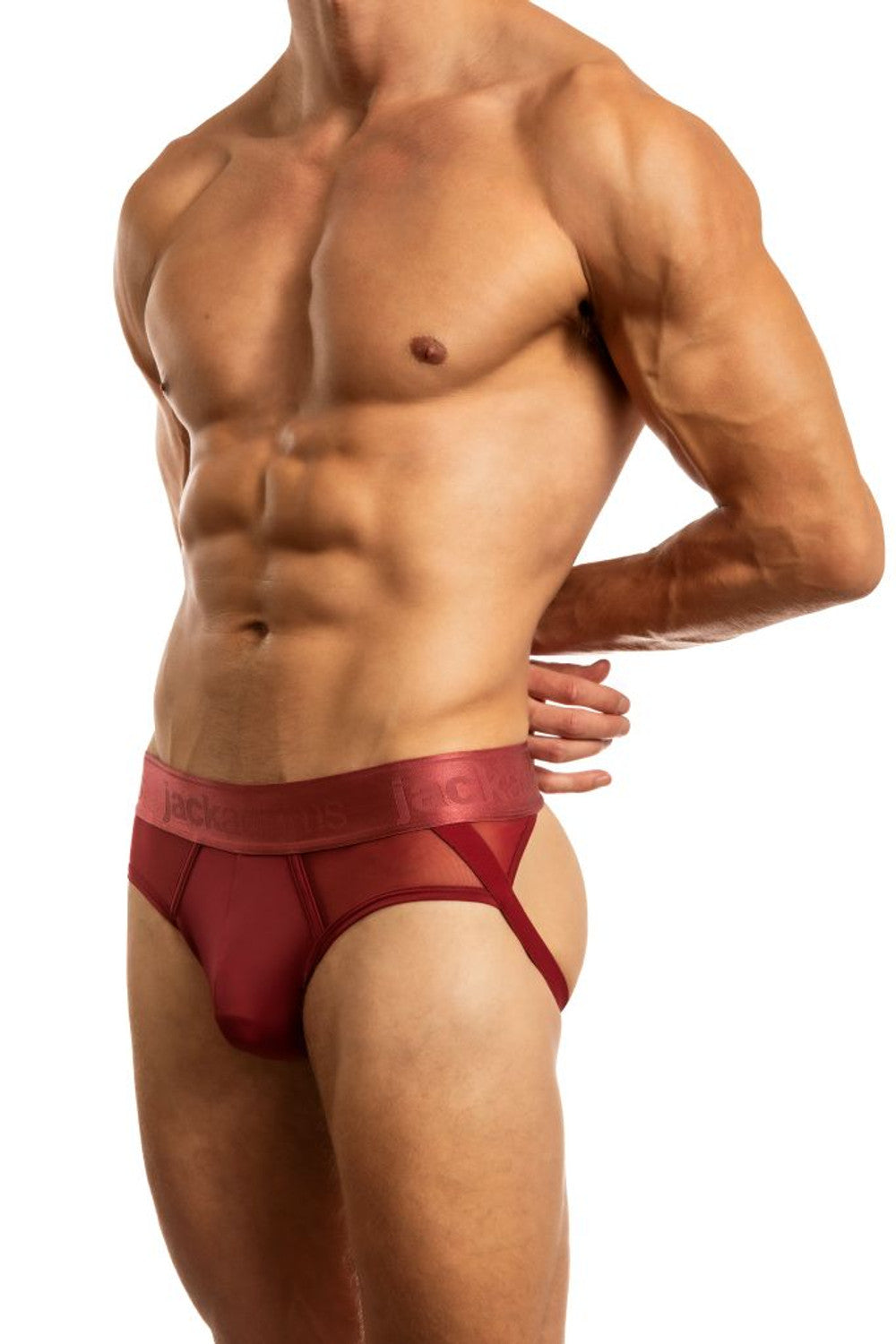 Jack Adams Monochrome Mesh Jock Brief