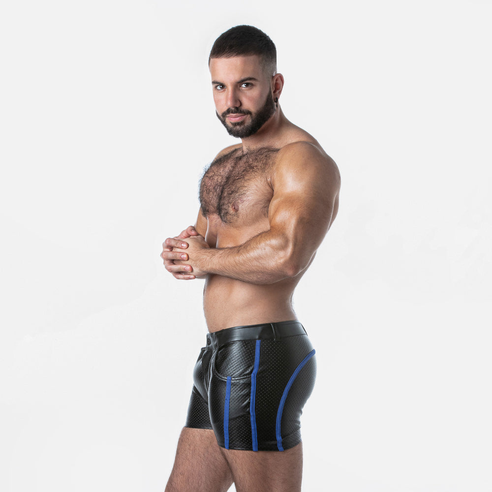 Locker Gear Punch Hole Leatherette Shorts