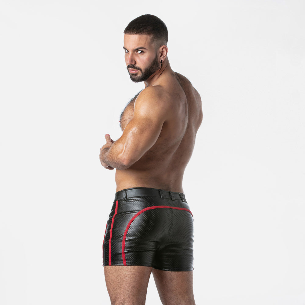 Locker Gear Punch Hole Leatherette Shorts