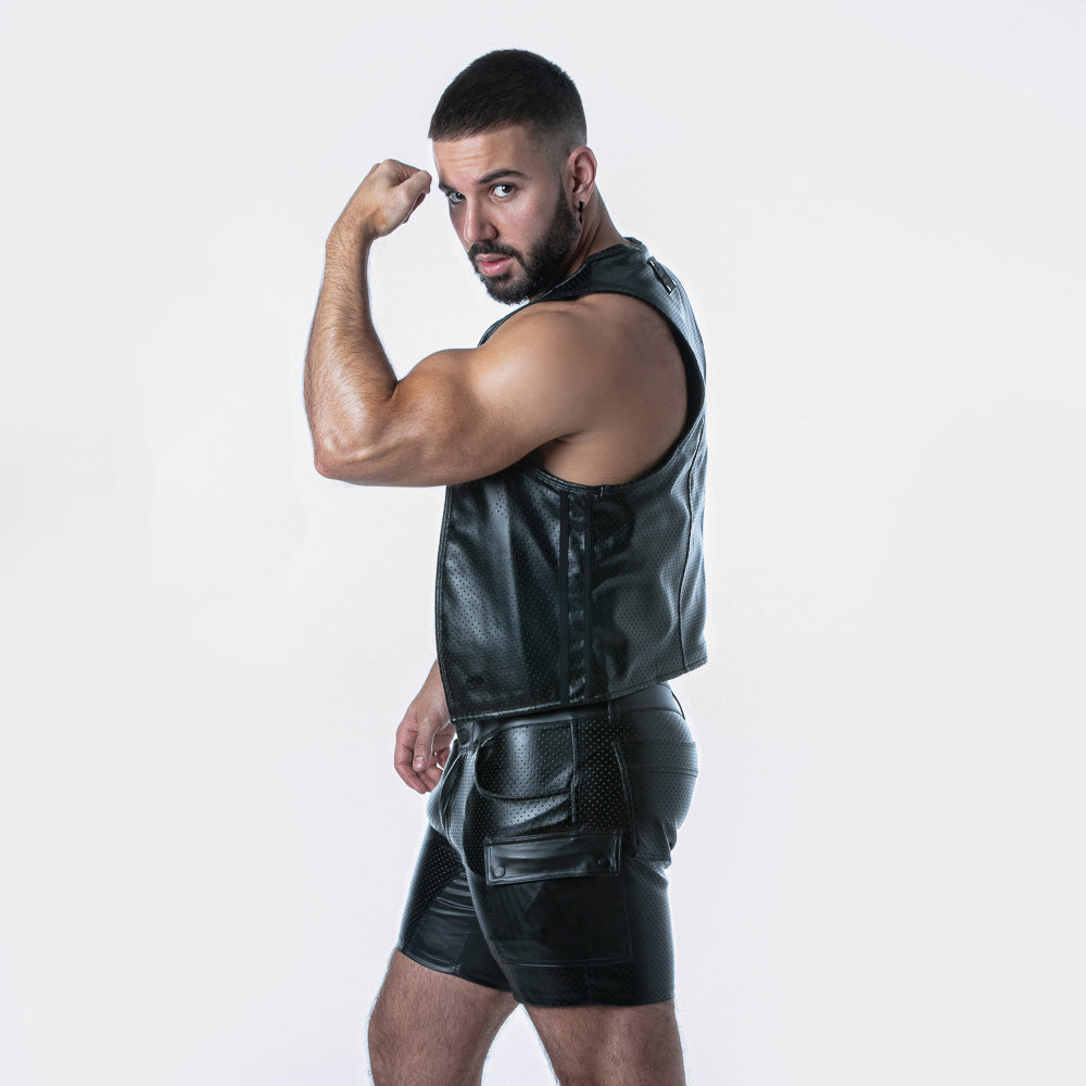 Locker Gear Leatherette Punch Hole Vest