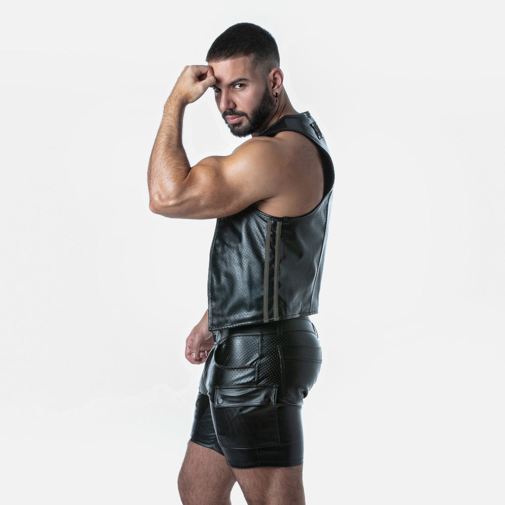 Locker Gear Leatherette Punch Hole Vest