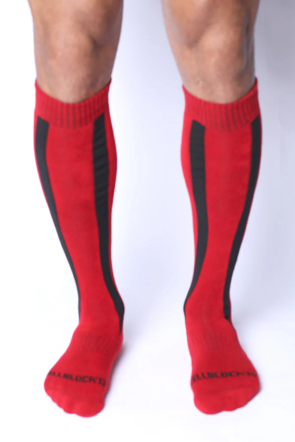 CellBlock13 Muzzle Up Red Knee High Sock