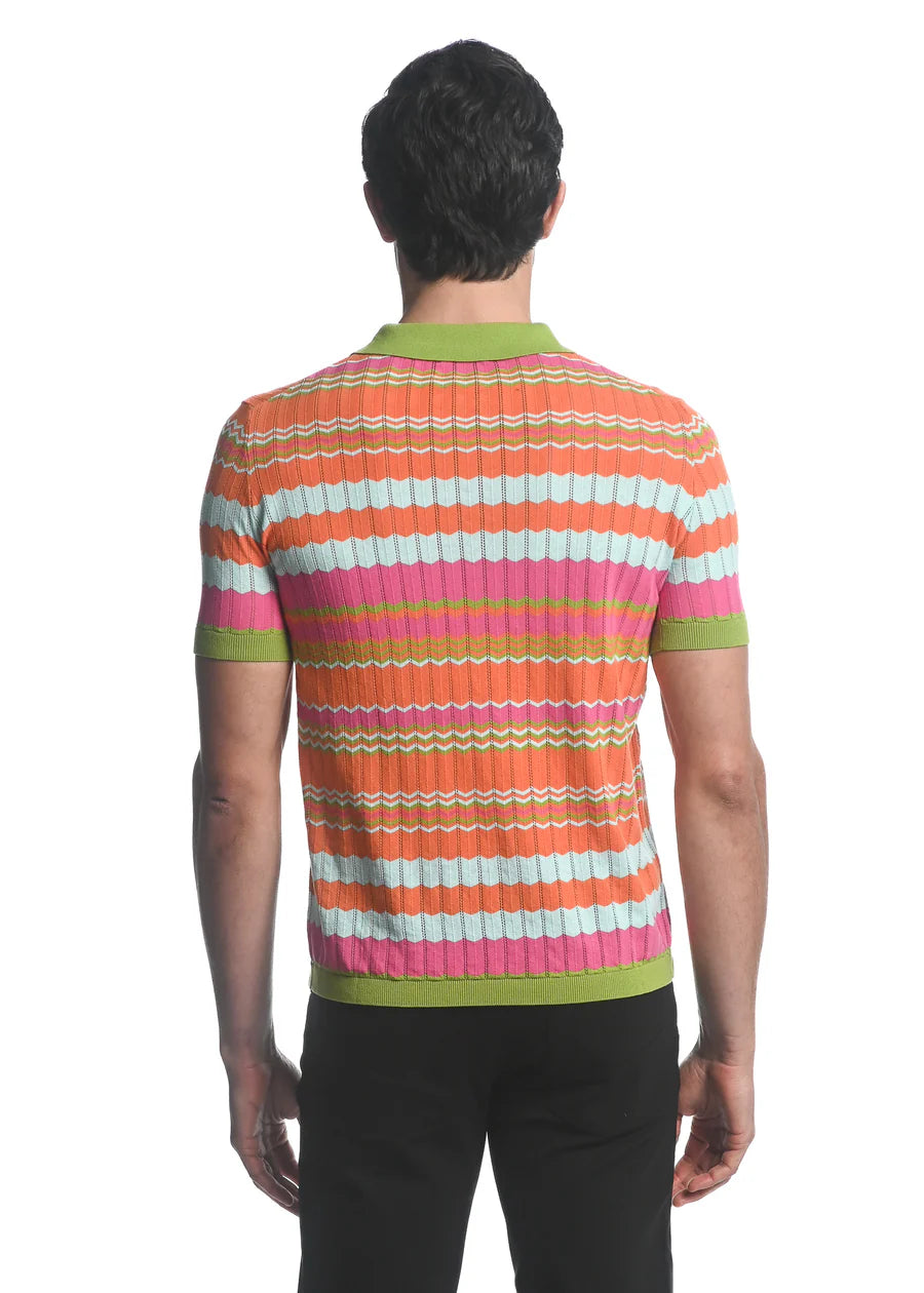 Post Marc 3 Button Cotton Knit Polo