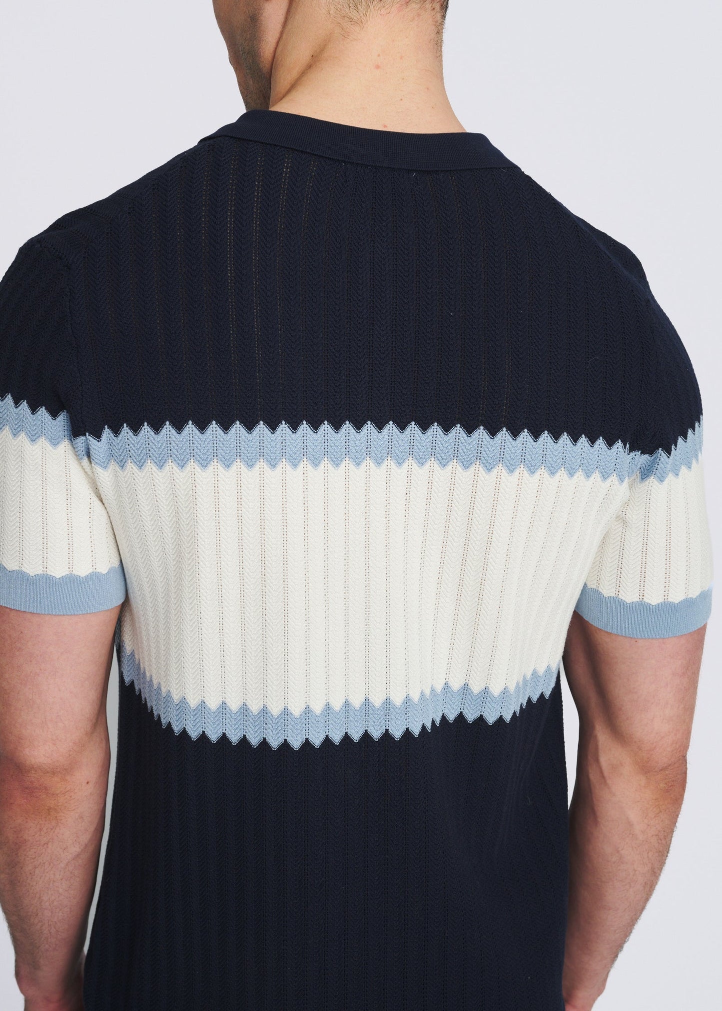 Postmarc Marina Color Block Silk/Tencel Polo