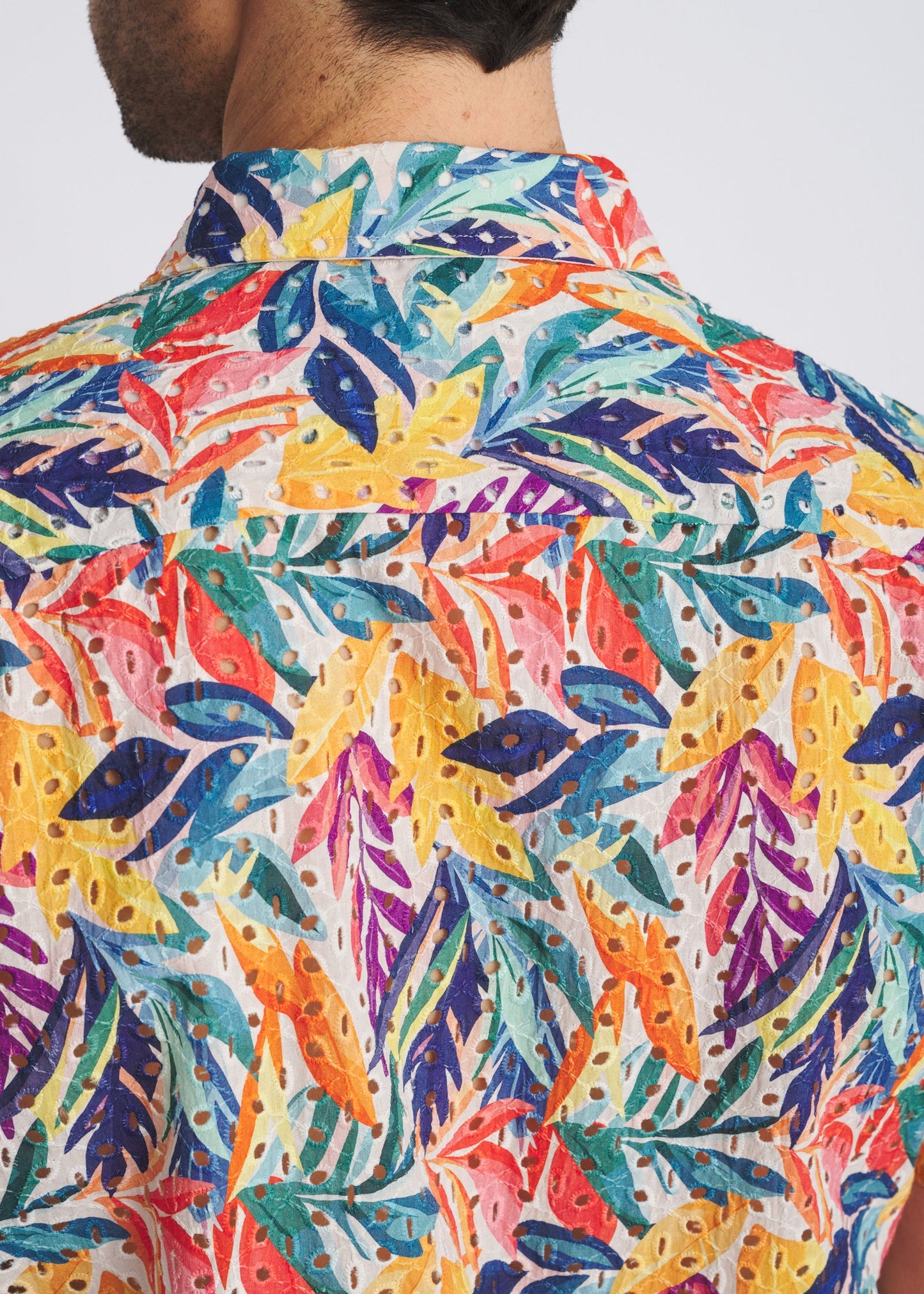 Postmarc Rainbow Leaves Woven SS Shirt