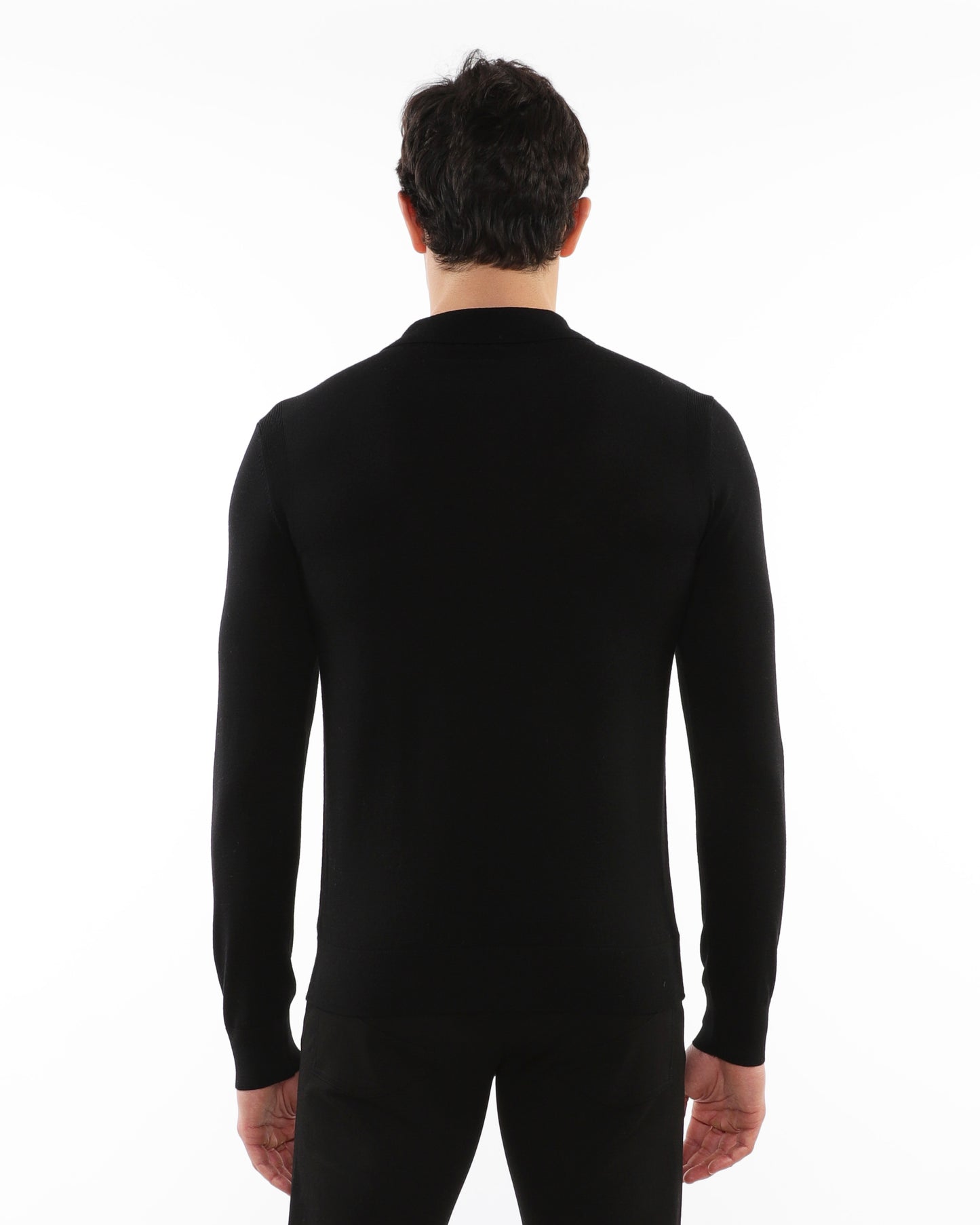 PostMarc Black 3 Button Lightweight Knit Sweater