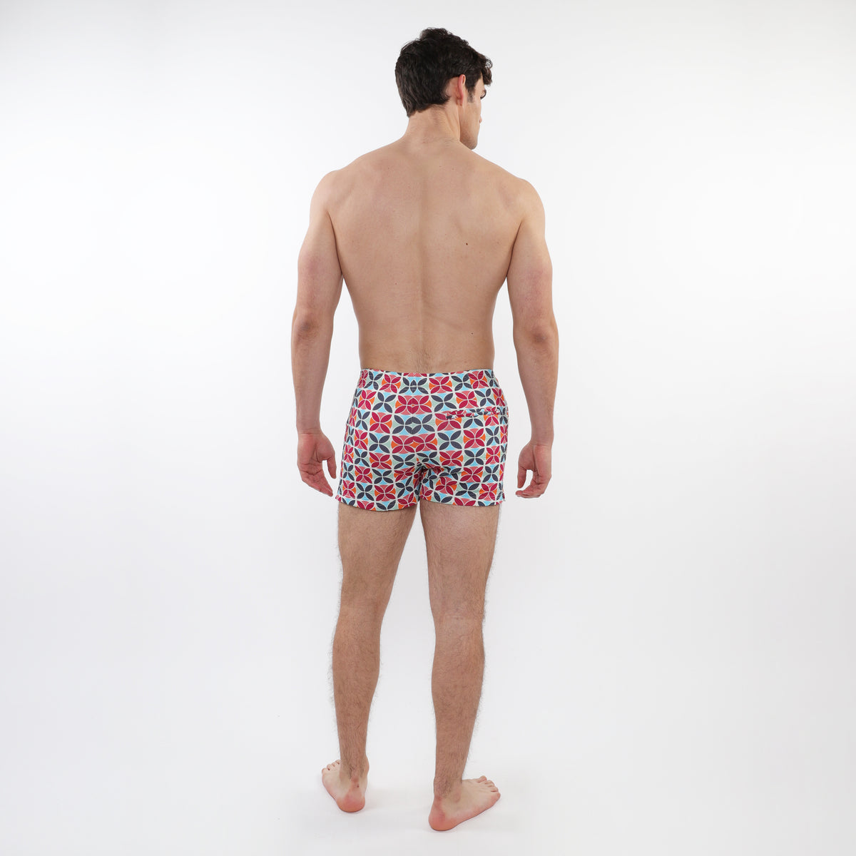 Postmarc Forst/Wine Printed Seersucker Swim Short