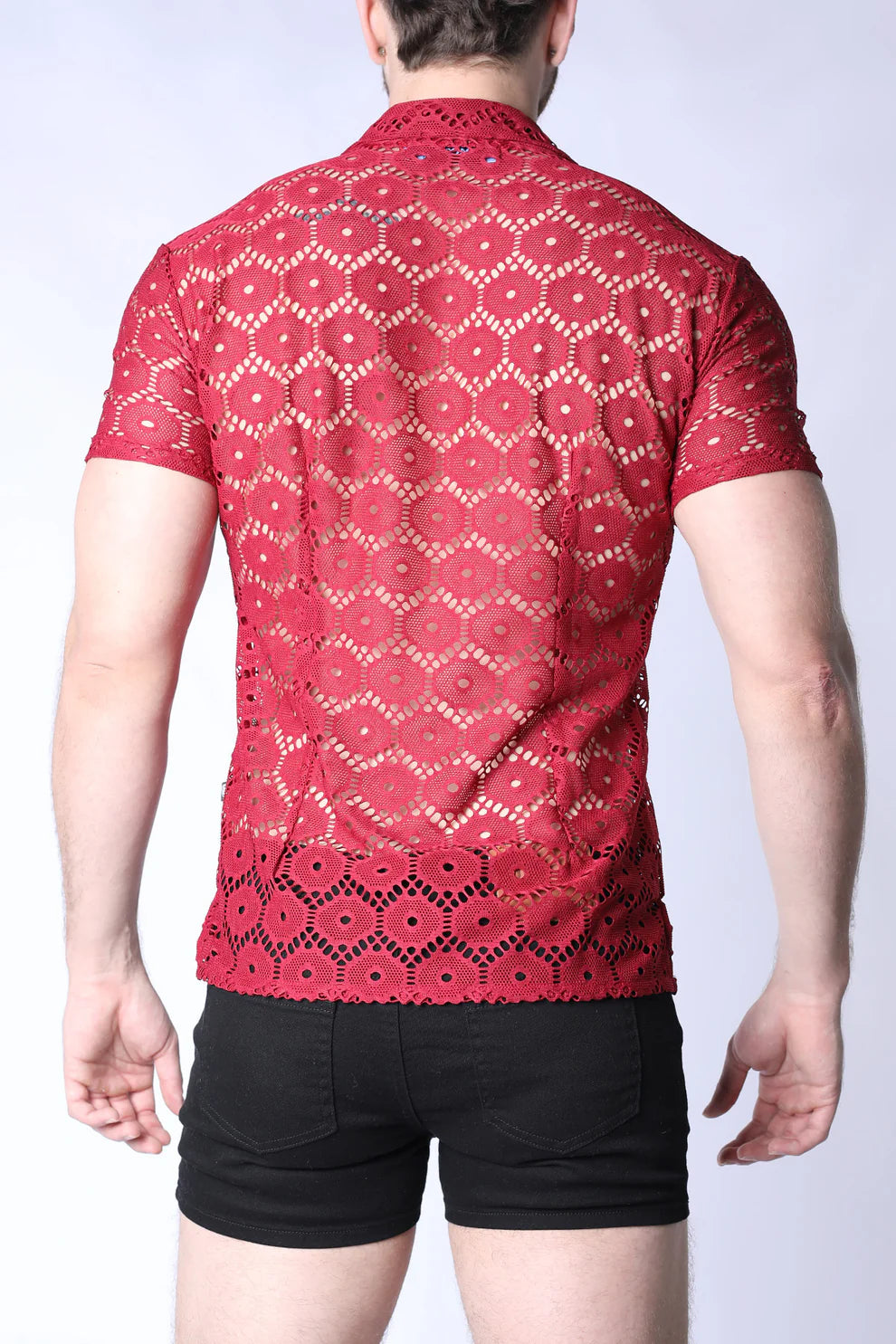 Timoteo Palermo Button Down Mesh Shirt