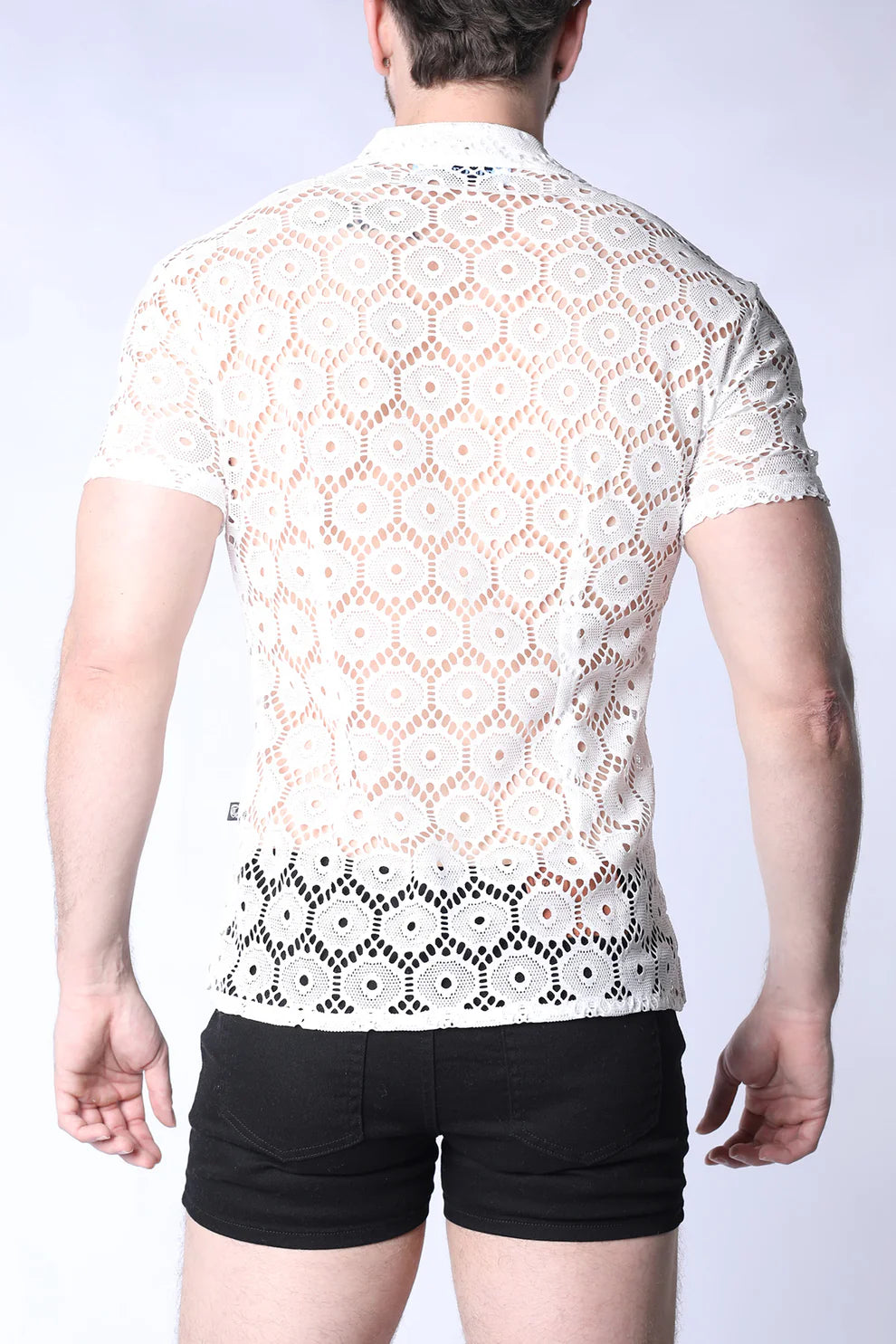 Timoteo Palermo Button Down Mesh Shirt