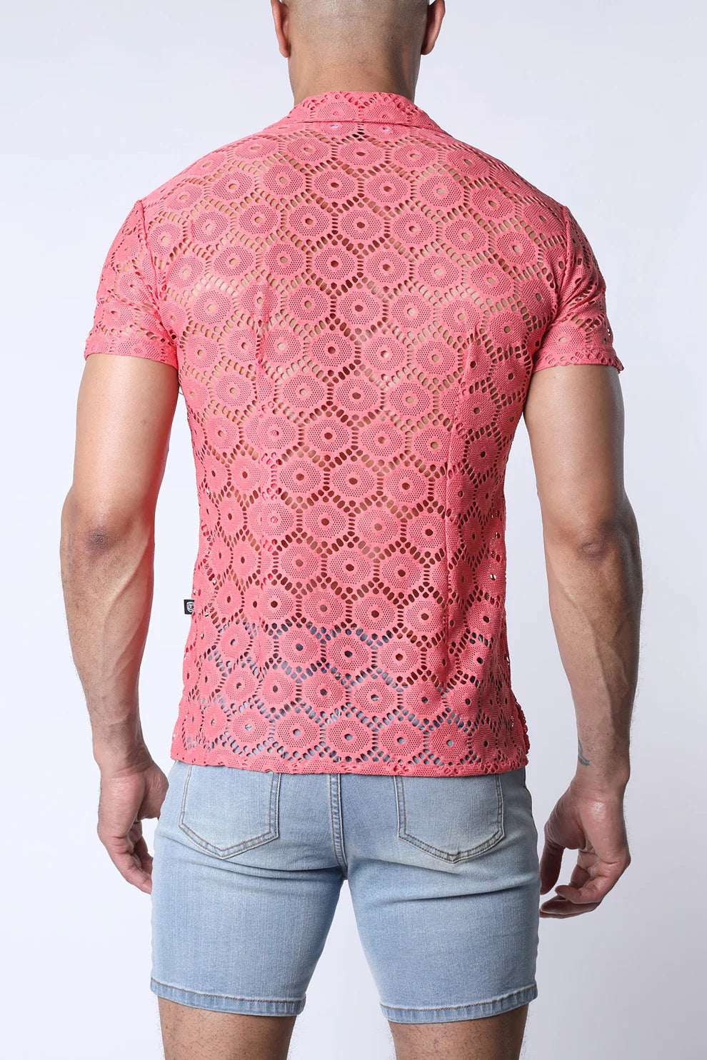 Timoteo Palermo Button Down Mesh Shirt