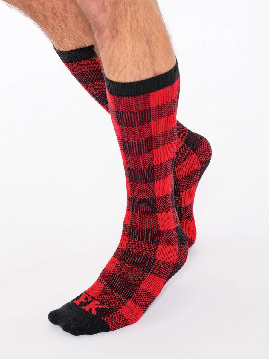 FK Sport High Calf Plaid Sock