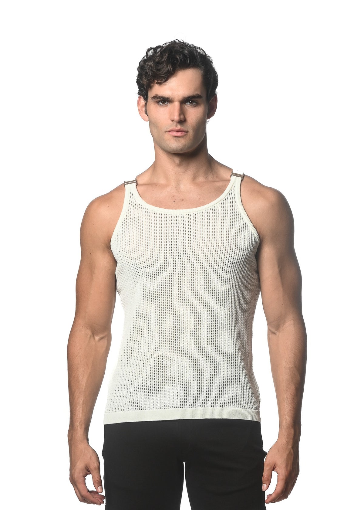 St33le Open Mesh Knitted Tanks