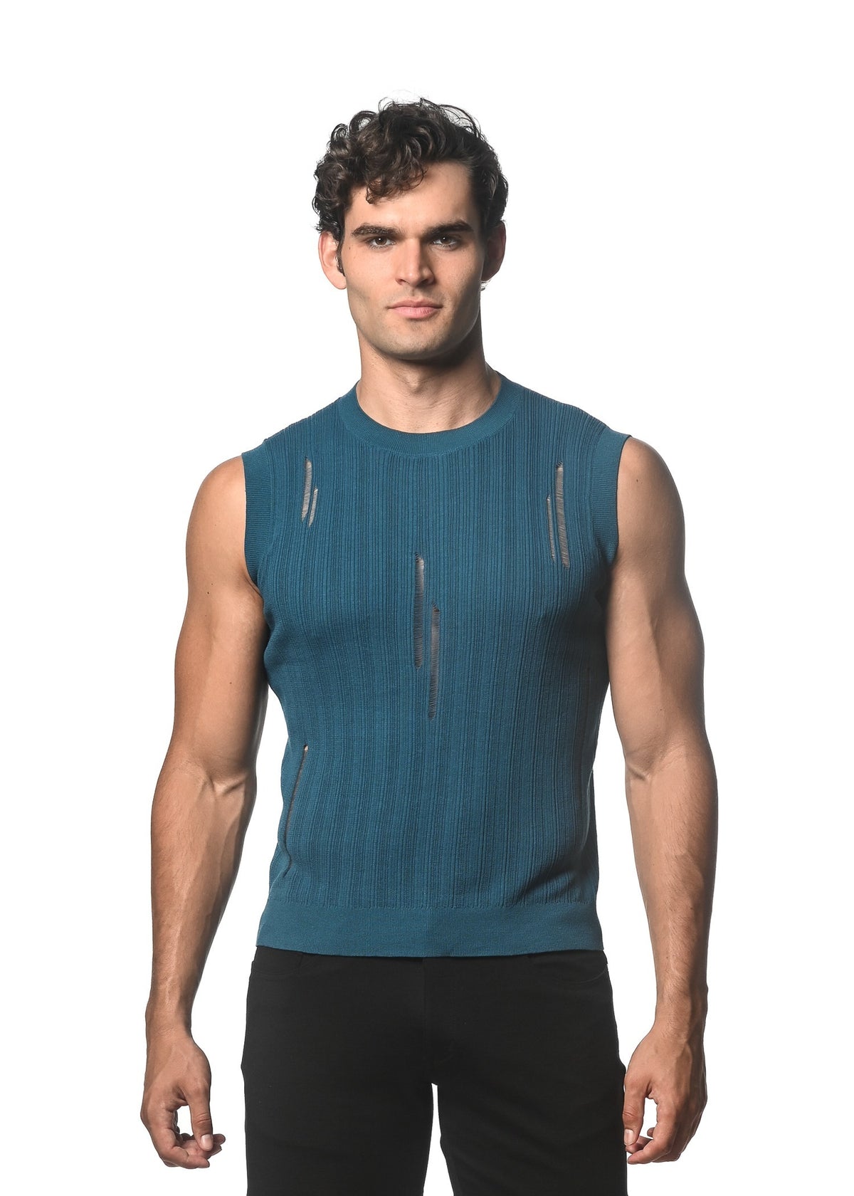 St33le Distressed Knitted Tanks
