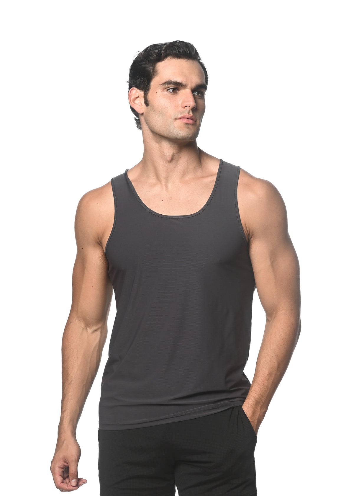 St33le Granite Textured Mesh Performance Tank