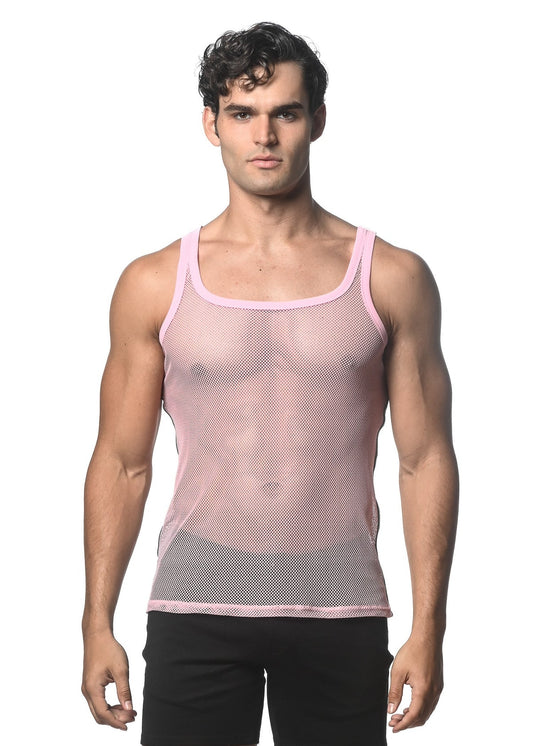 St33le Stretch Mesh Side Tape Tanks
