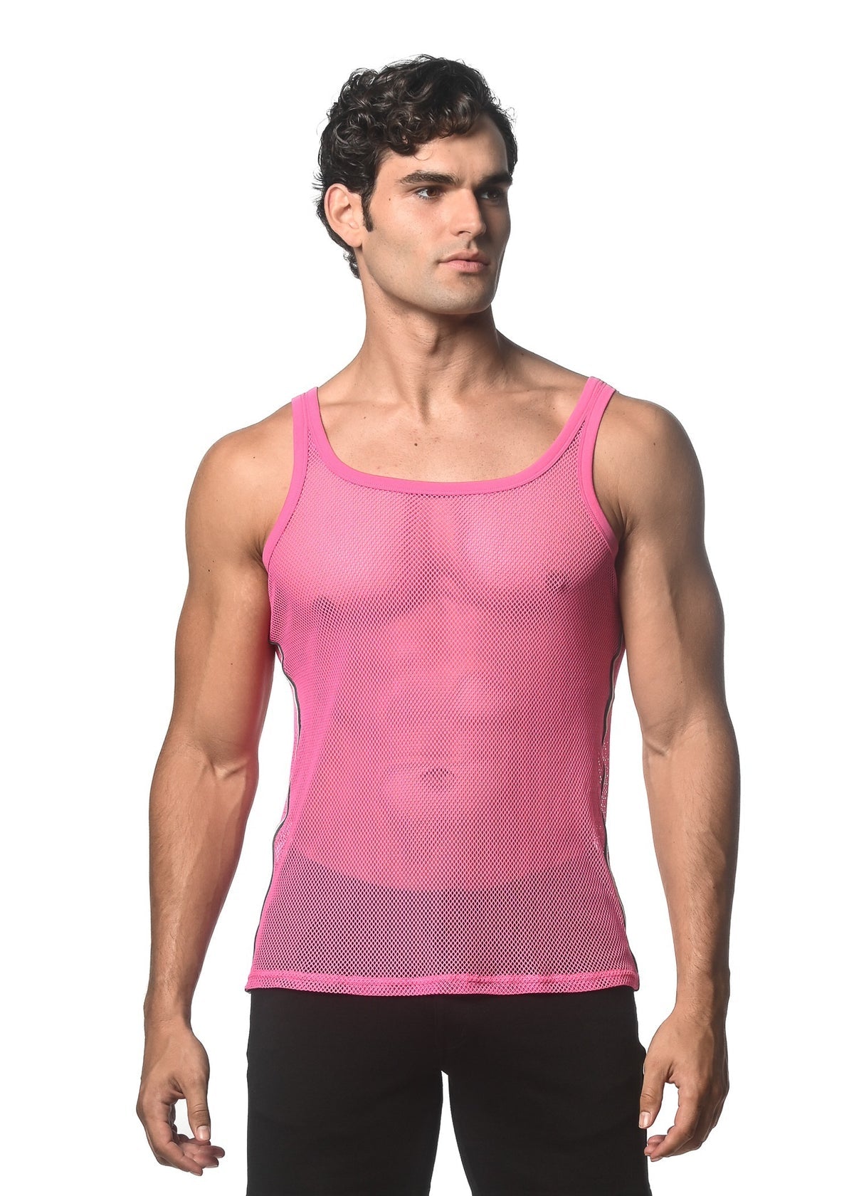 St33le Stretch Mesh Side Tape Tanks