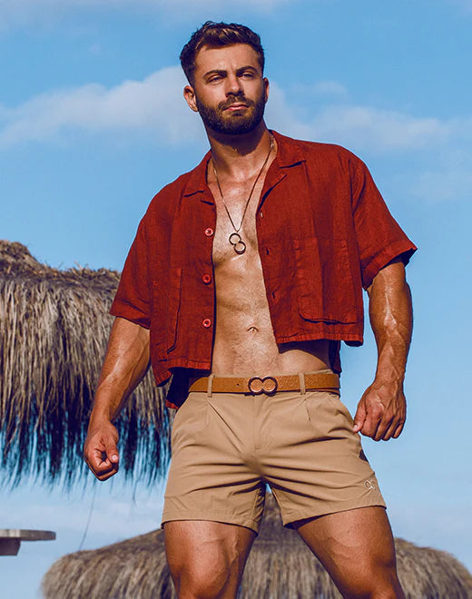 2eros Cropped Linen Shirt
