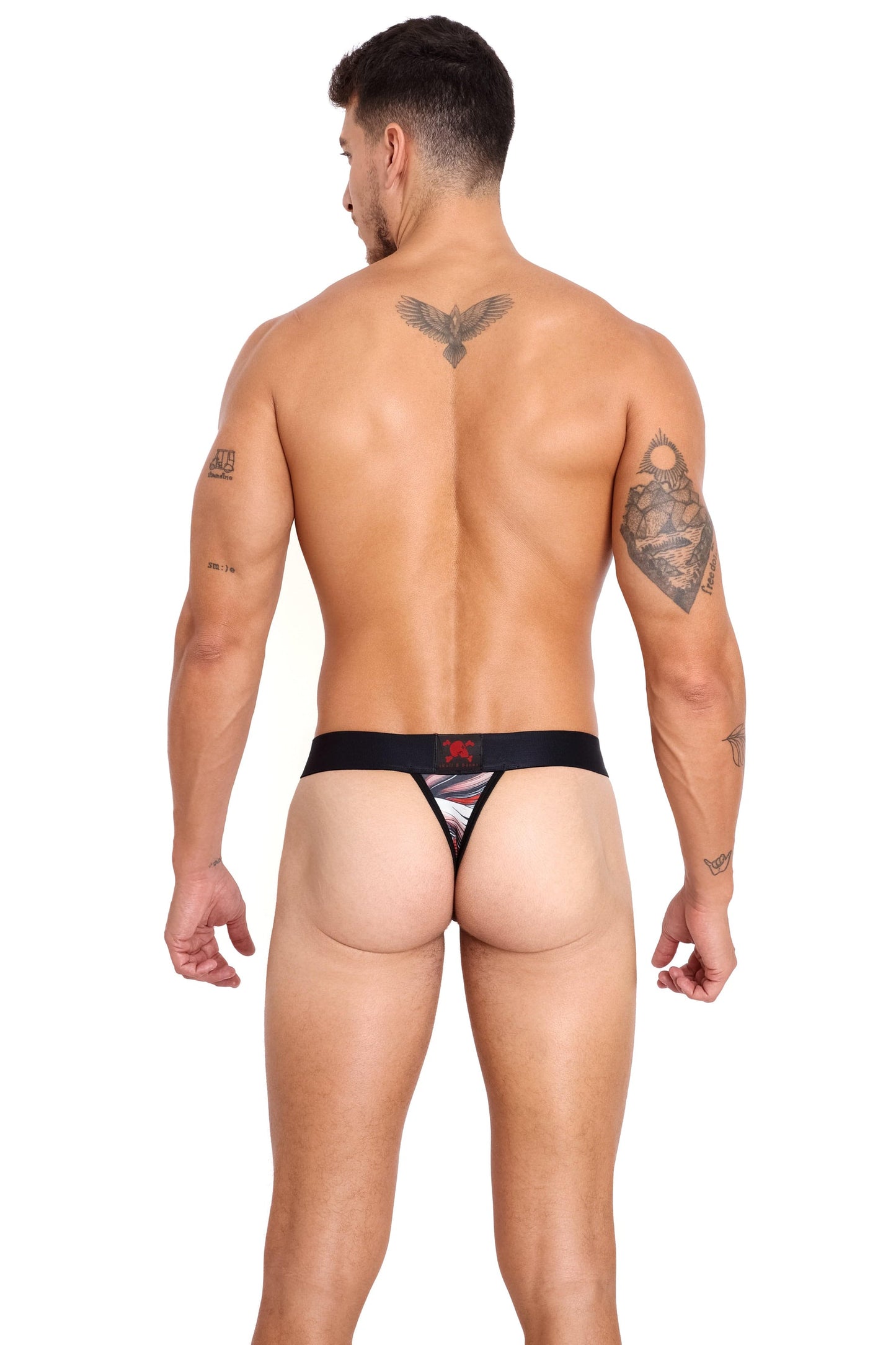 Skull & Bones Hand Drawn Kitsune Thong
