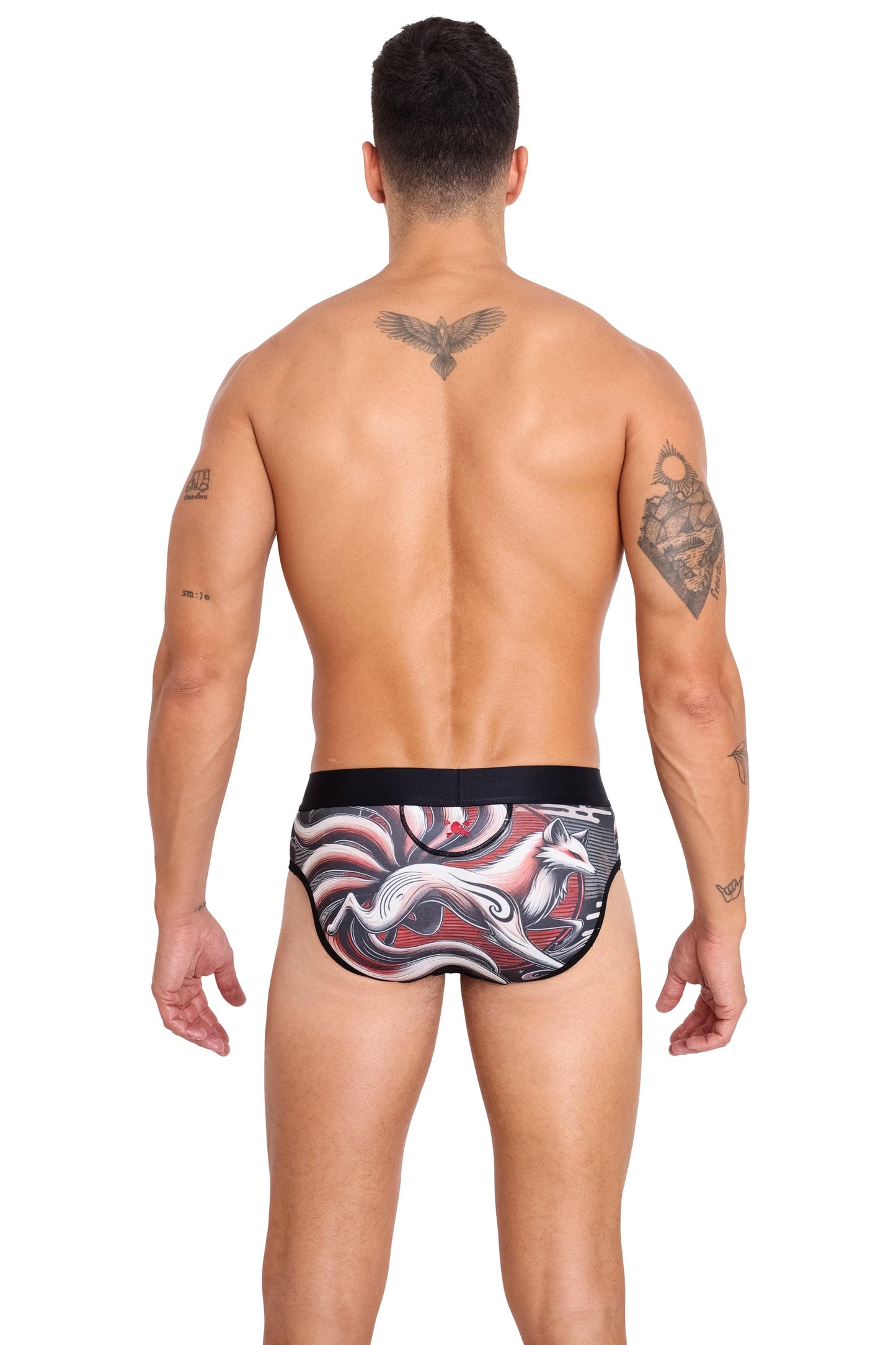 Skull & Bones Hand Drawn Kitsune Brief