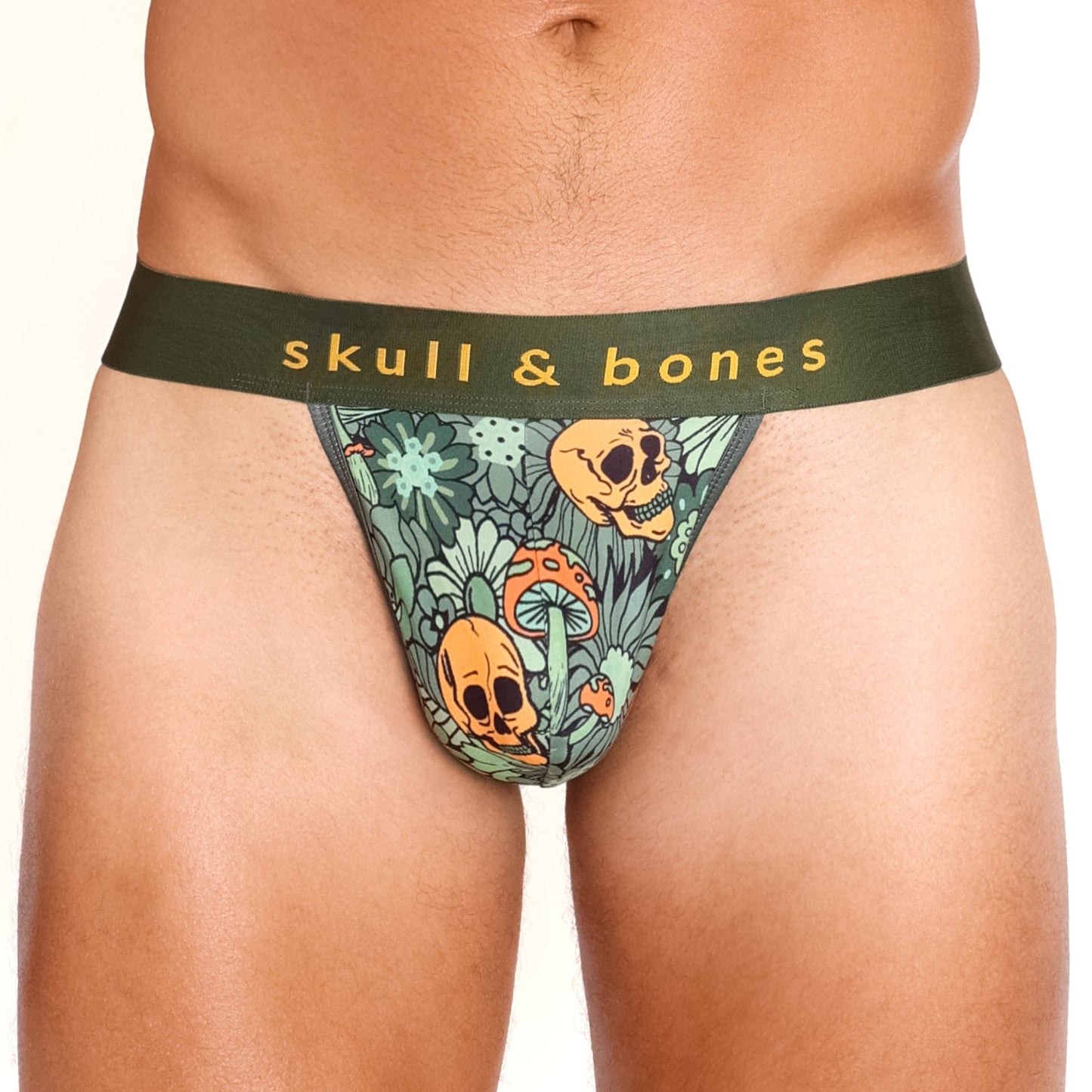 Skull & Bones Groovy Floral Mushroom Thong