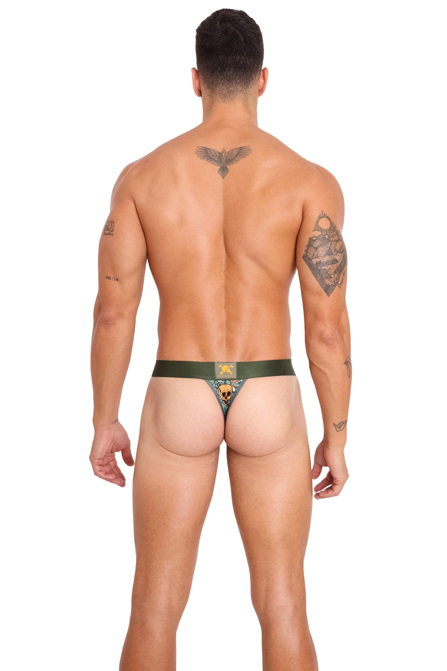 Skull & Bones Groovy Floral Mushroom Thong