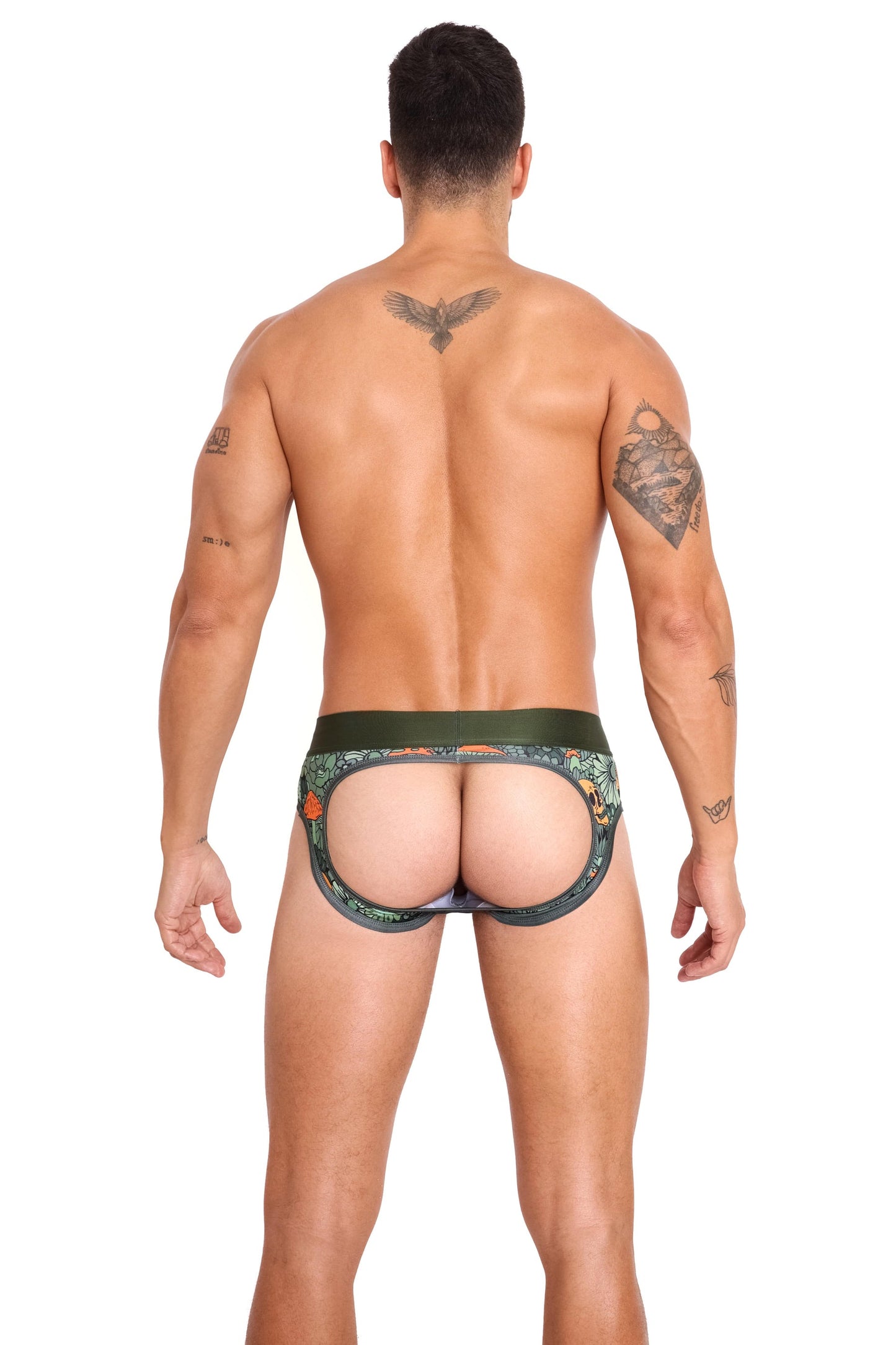 Skull & Bones Groovy Floral Mushroom Jock