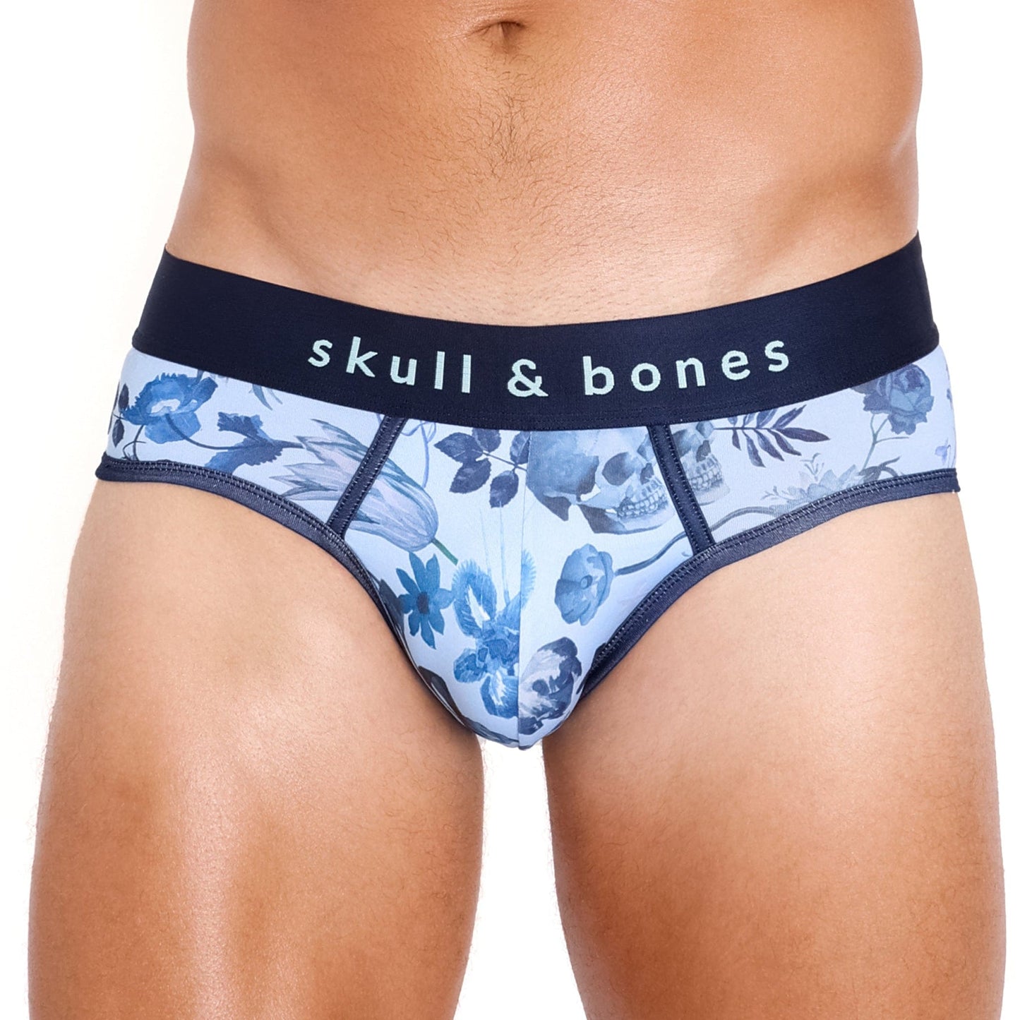 Skull & Bones Dutch Floral Sky Blue Brief