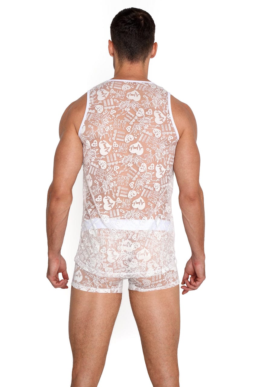 Skull & Bones Love Bites White Tank