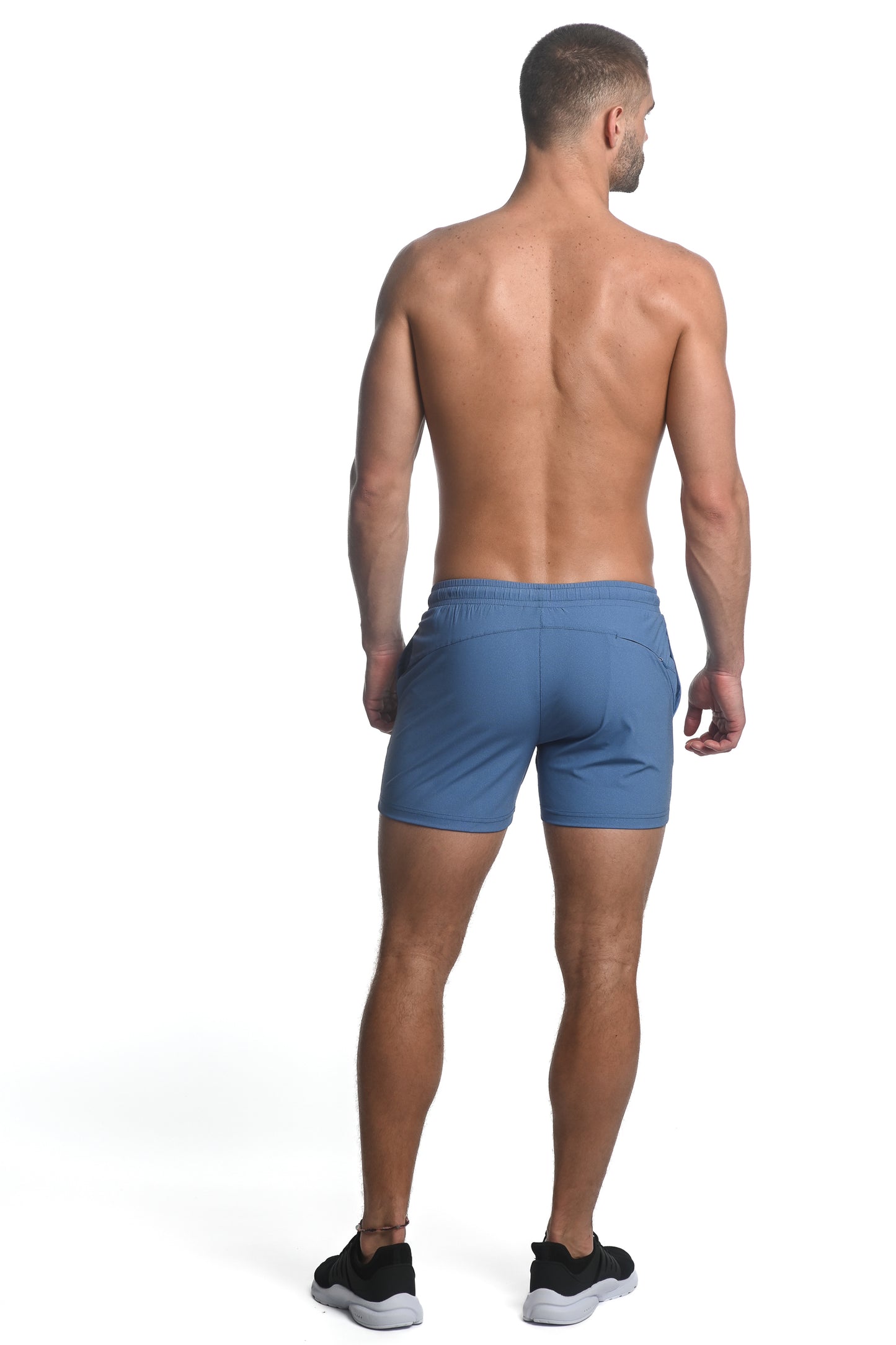St33le Glacier Blue Textured Stretch Performance Short
