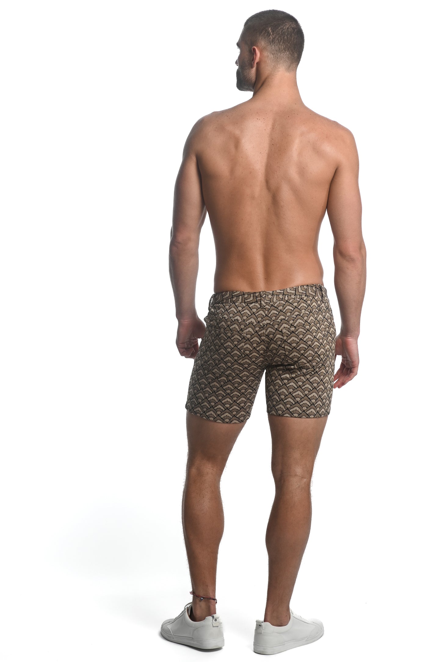 St33le Bronze Jacquard Knit Jean Short