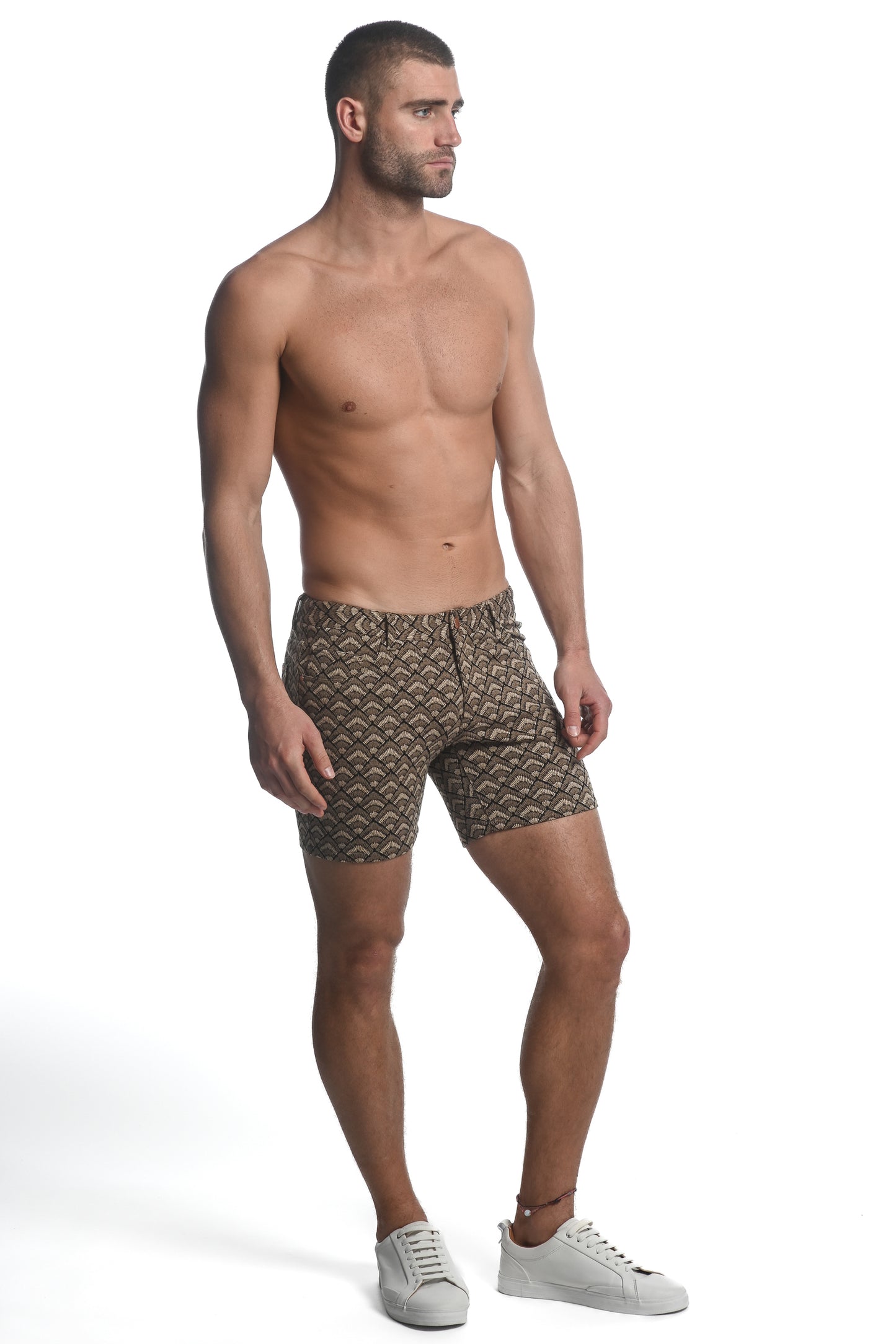St33le Bronze Jacquard Knit Jean Short