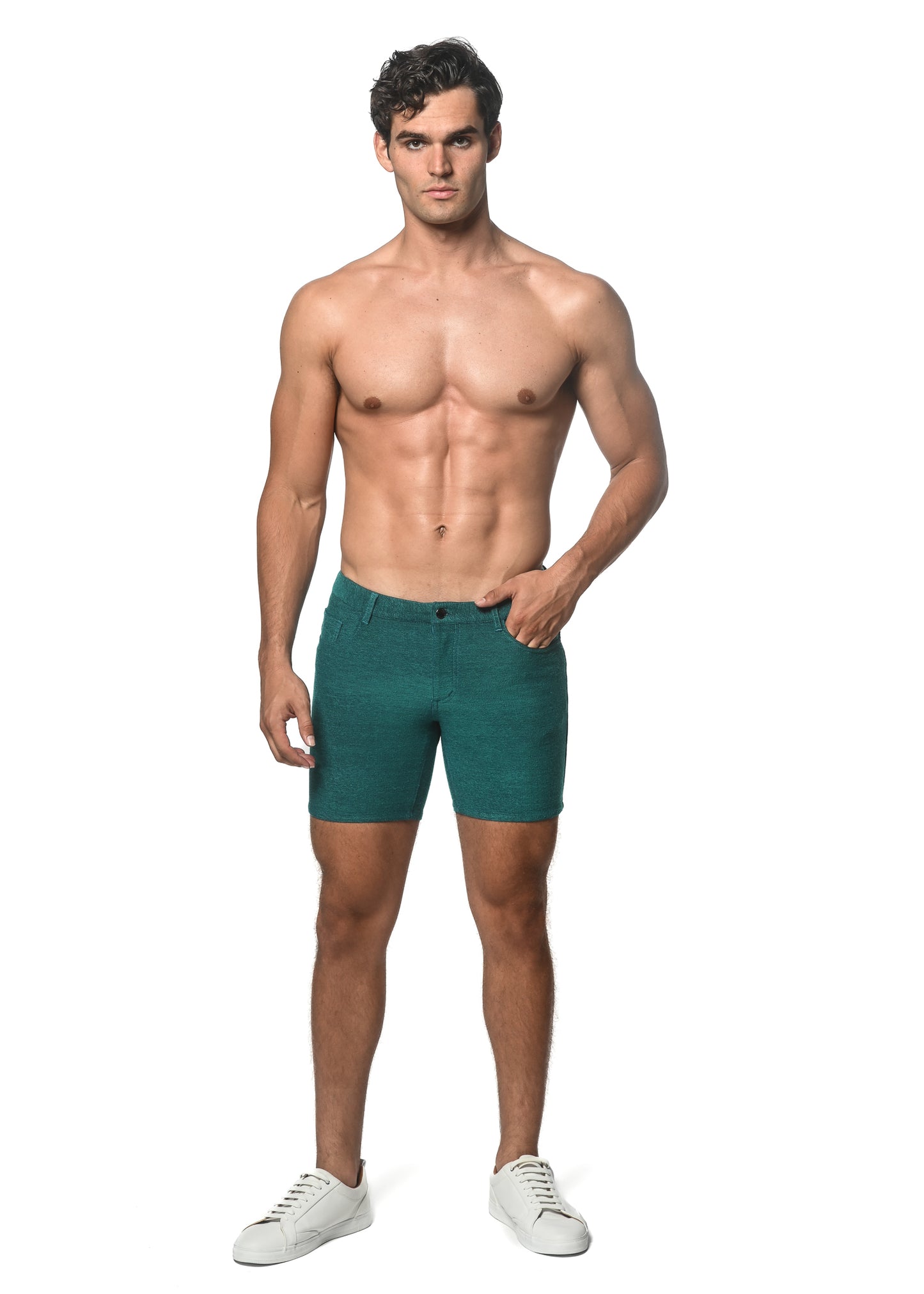 St33le Cabana Teal 5" Lookback Short
