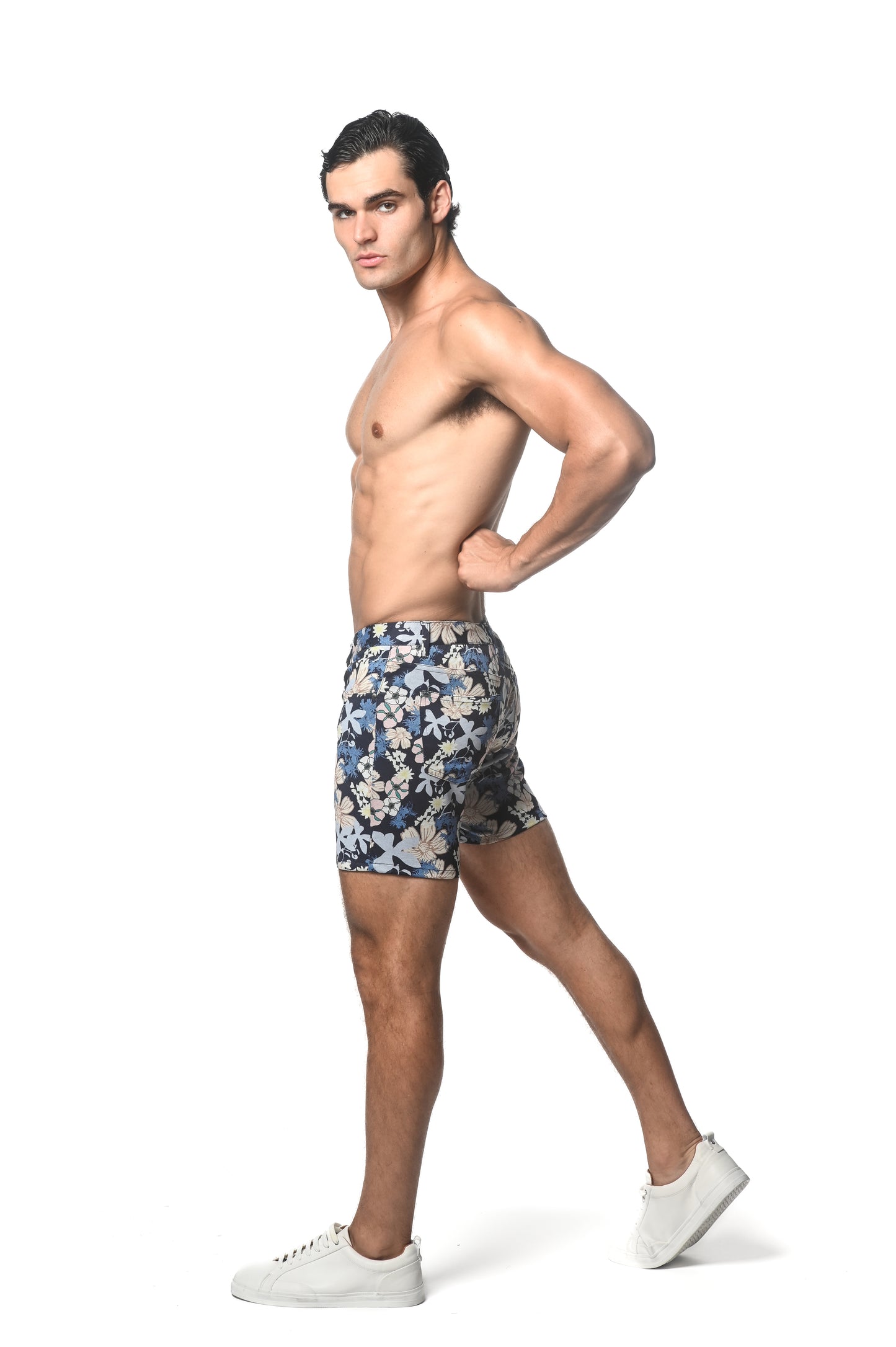 St33le Navy Butter Fleur 5" Short
