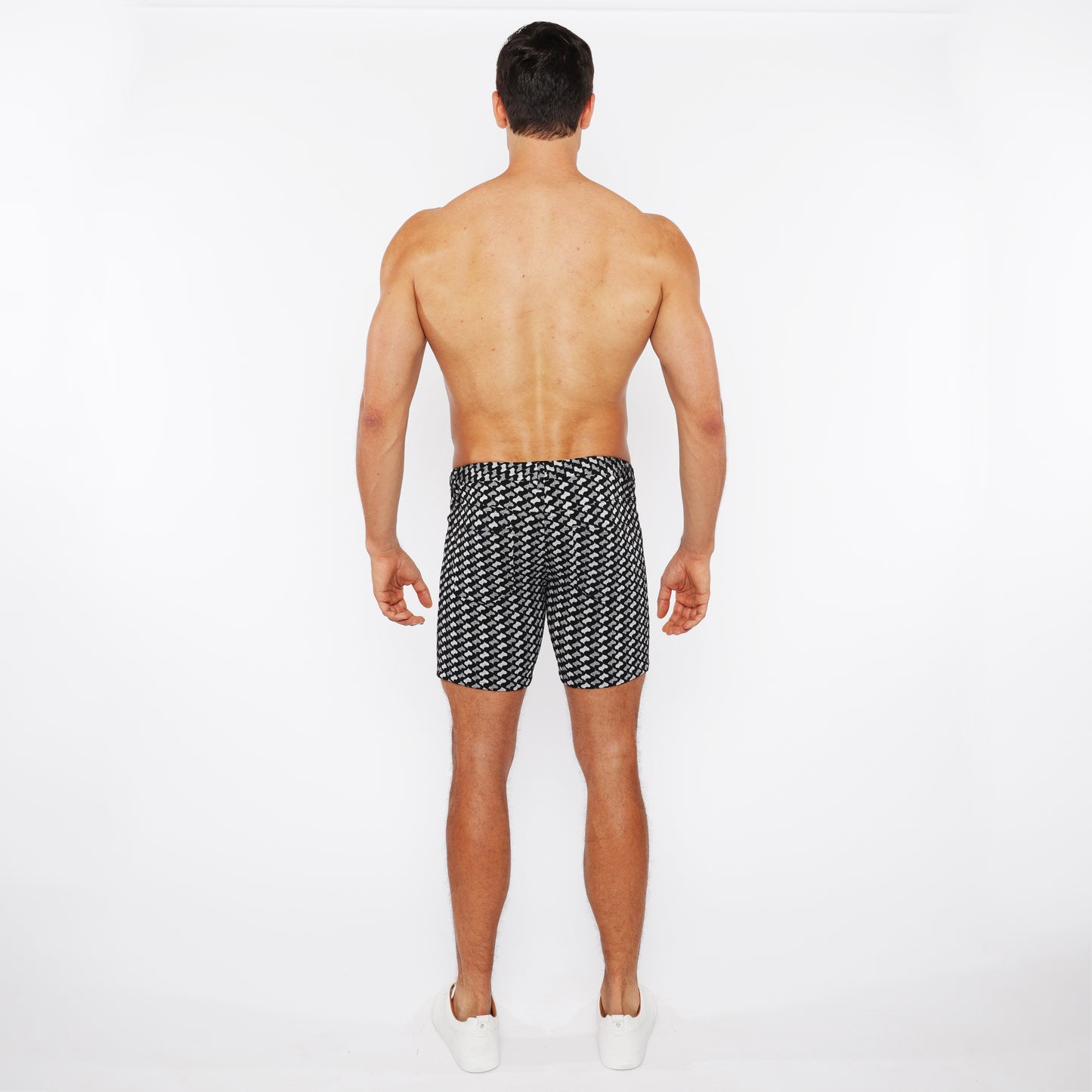 St33le Grey Swirls Jacquard Knit Short