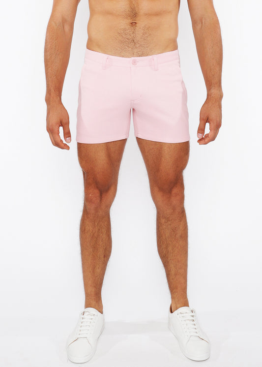 St33le Stretch Knit Pink Chino Shorts