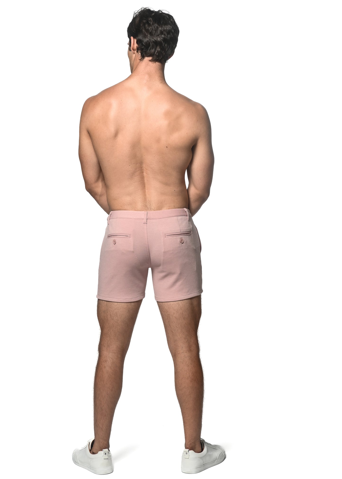 St33le Mauve Textured Chino 5" Short