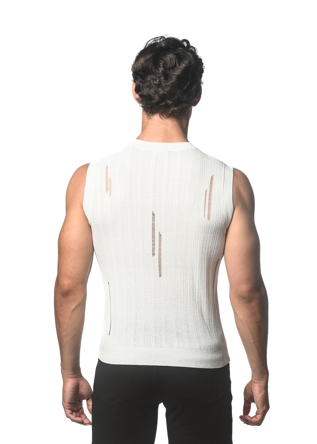 St33le Distressed Knitted Tanks