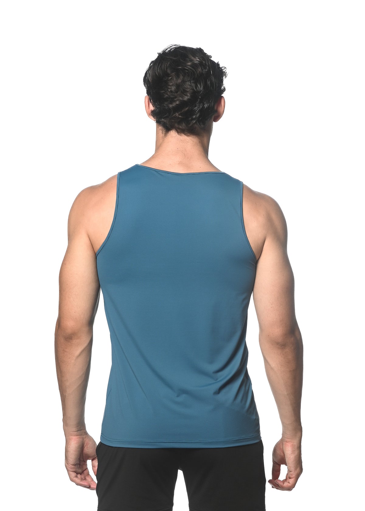 St33le Teal Textured Mesh Performance Tank