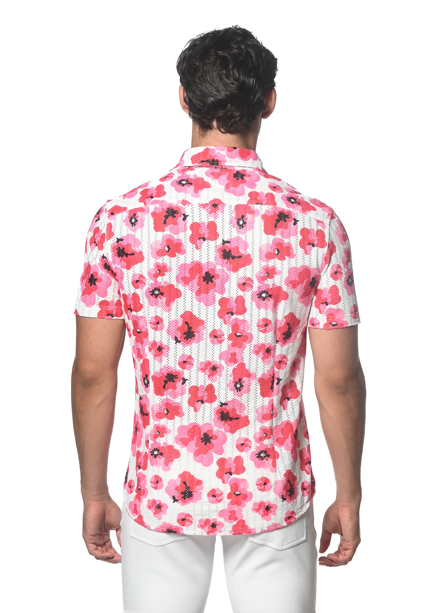 St33le Fuchsia/Blush Button Up Shirts