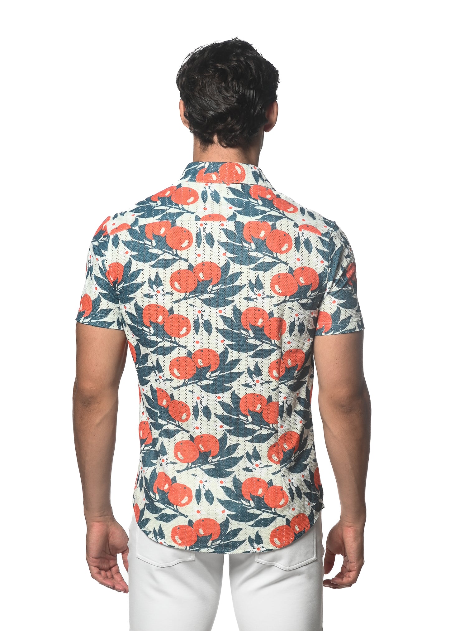 St33le Teal Oranges Button Up Shirts